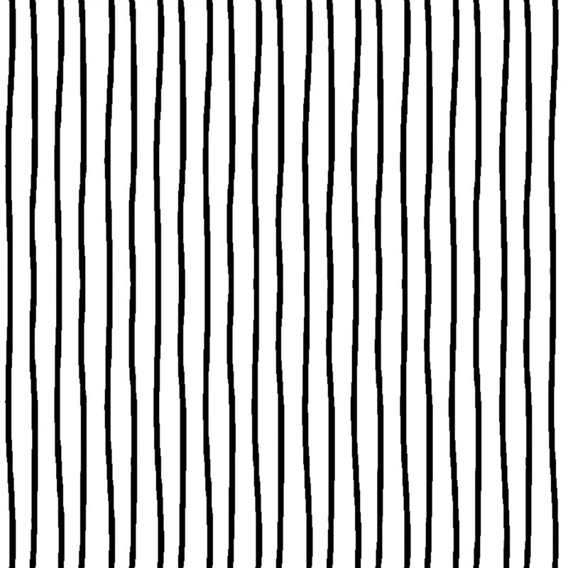 Susybee Irregular Stripe White/Black Fabric