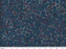 M&S Textiles Bush Seashell Dreaming Blue Aboriginal Print Fabric