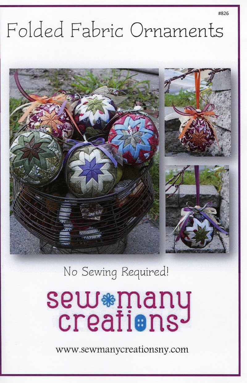 Sew Many Creations Folded Fabric Ornaments Pattern