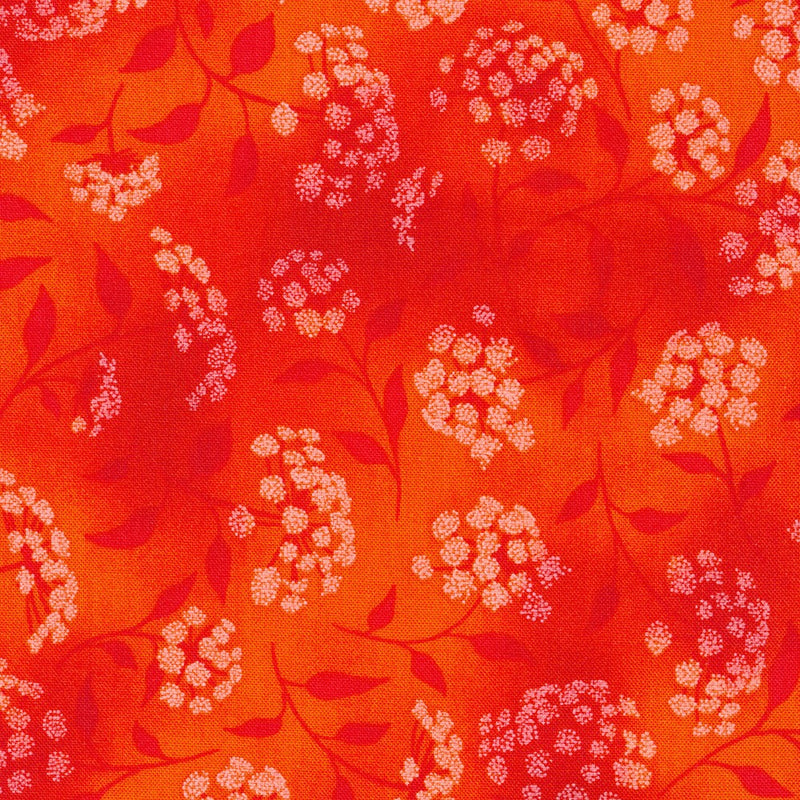 Robert Kaufman Fusions Floral 101 Flame Fabric