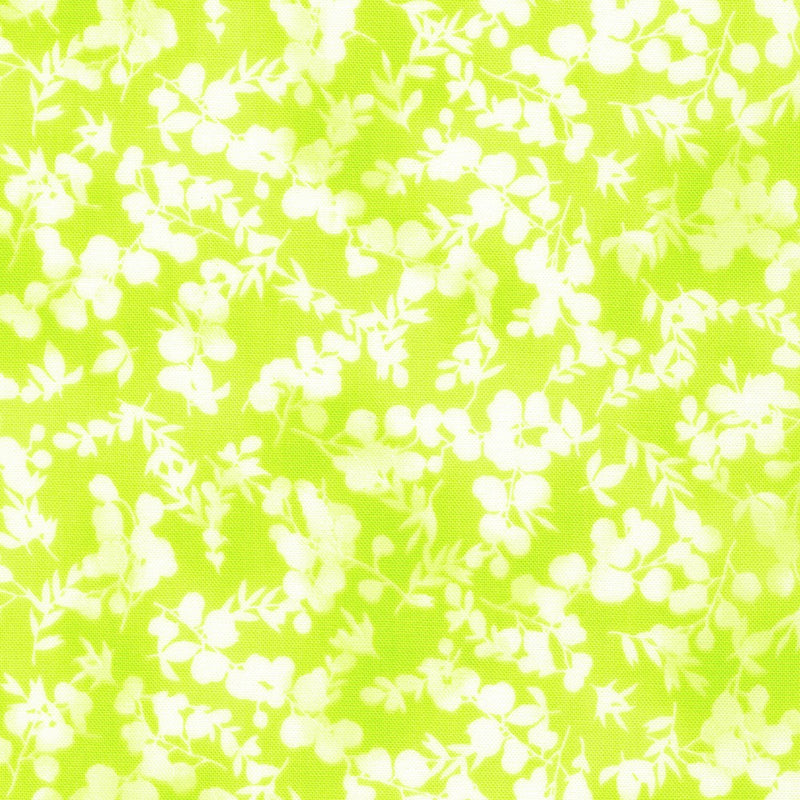 Robert Kaufman Fusions Sprigs 463 Lemon Ice Fabric