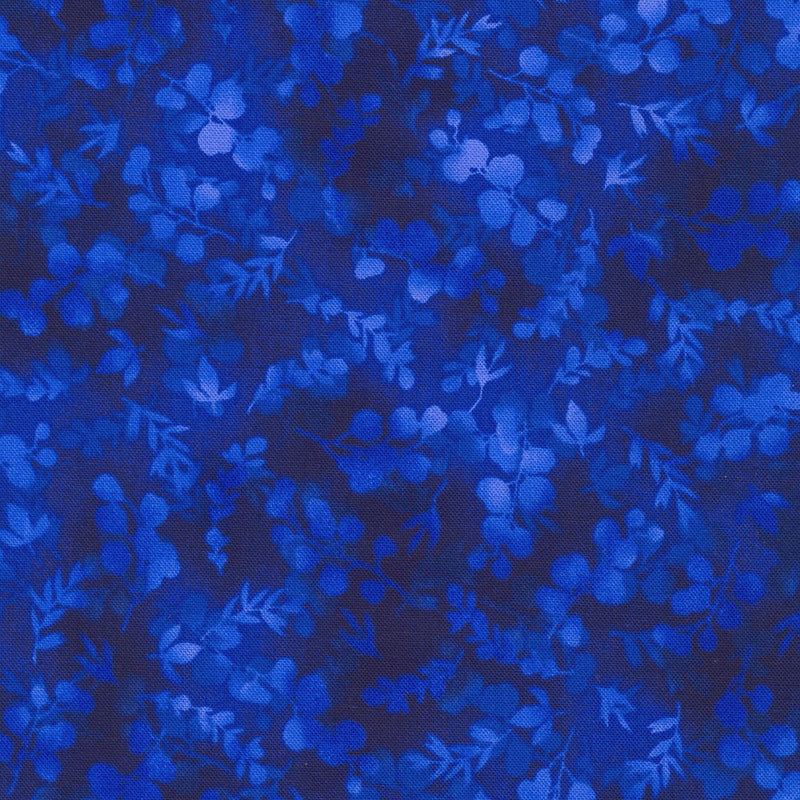 Robert Kaufman Fusions Sprigs 74 Sapphire Fabric