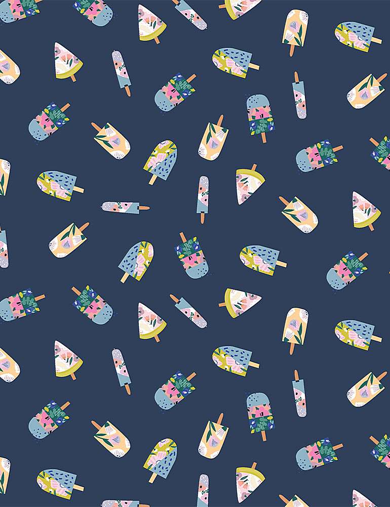 Dear Stella What's The Scoop? Ice Lollies Orient Fabric