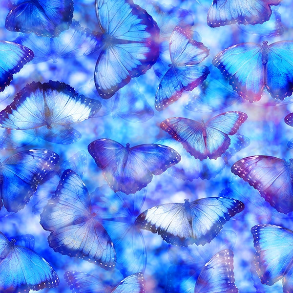 Hoffman Fabrics Garden Bliss Butterflies Mariposa Digital Fabric
