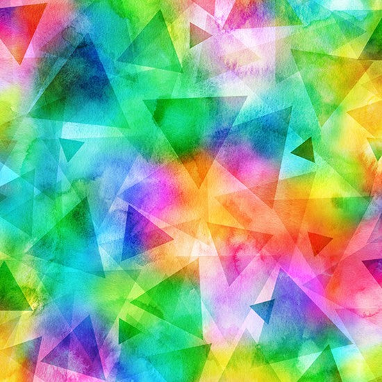 Hoffman Fabrics Painted Prism Rainbow Digital Print Fabric