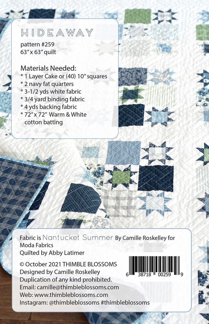 Thimble Blossoms Hideway Quilt Pattern