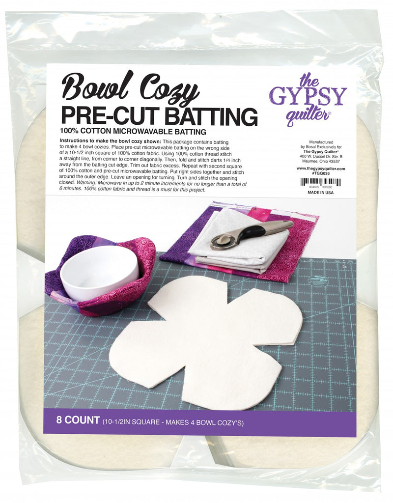 The Gypsy Quilter Bowl Cozy Pre Cut Batting 8CT