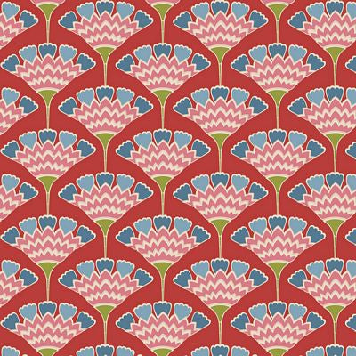 Tilda Pie In The Sky Tasselflower Red Fabric