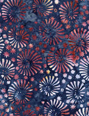 Timeless Treasures Tonga Batik Snazzy Swirls Patriot Fabric