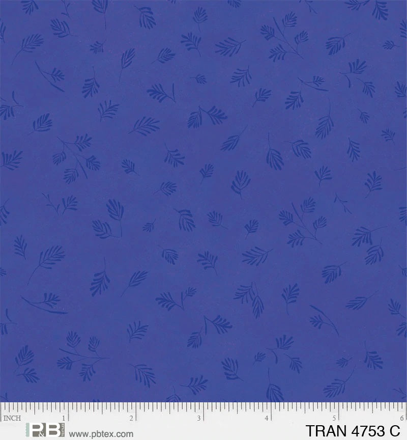 P & B Textiles Tranquility Leaf Texture Tonal Purple Fabric