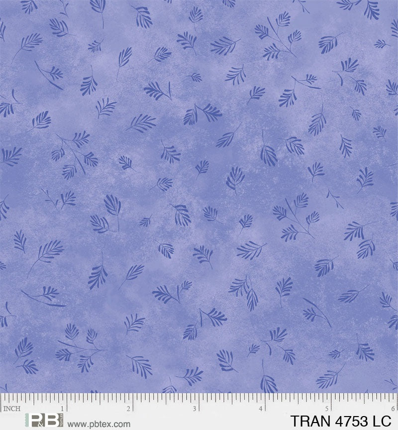 P & B Textiles Tranquility Leaf Texture Tonal Lilac Fabric