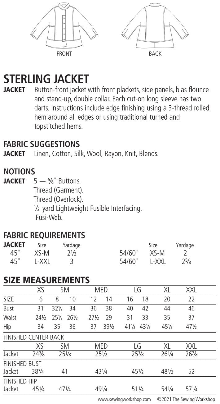 Sterling Jacket Pattern