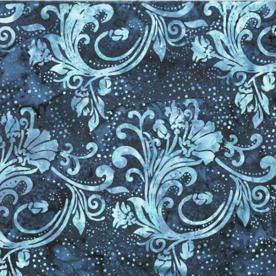 Hoffman Fabrics Bali Batik Jacobean Embroidery Moonstruck Fabric