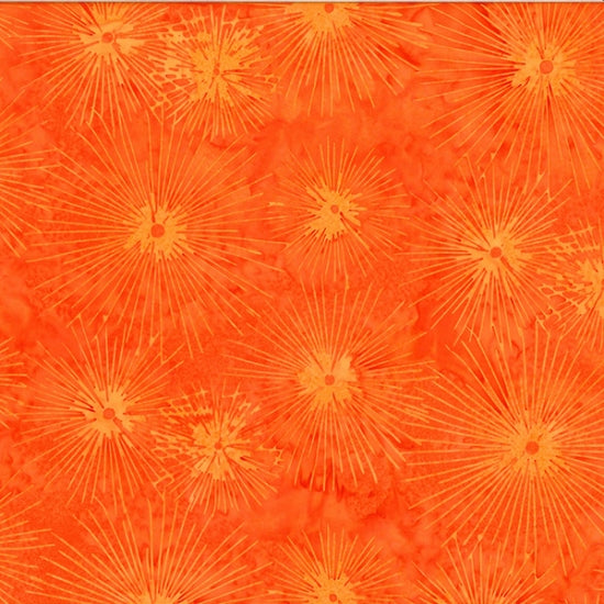 Hoffman Fabrics Bali Batik Sunburst Pumpkin Fabric
