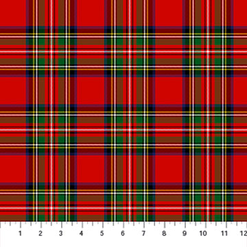 Northcott Totally Tartan Stewart Red Multi Woven Fabric