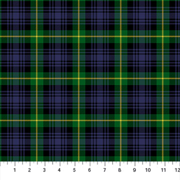 Northcott Totally Tartan Gordon Green Multi Woven Fabric