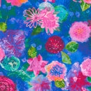 Robert Kaufman Garden Gloss Lapis Sateen Fabric