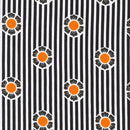 Robert Kaufman Boodacious Flower Stripe Licorice Fabric