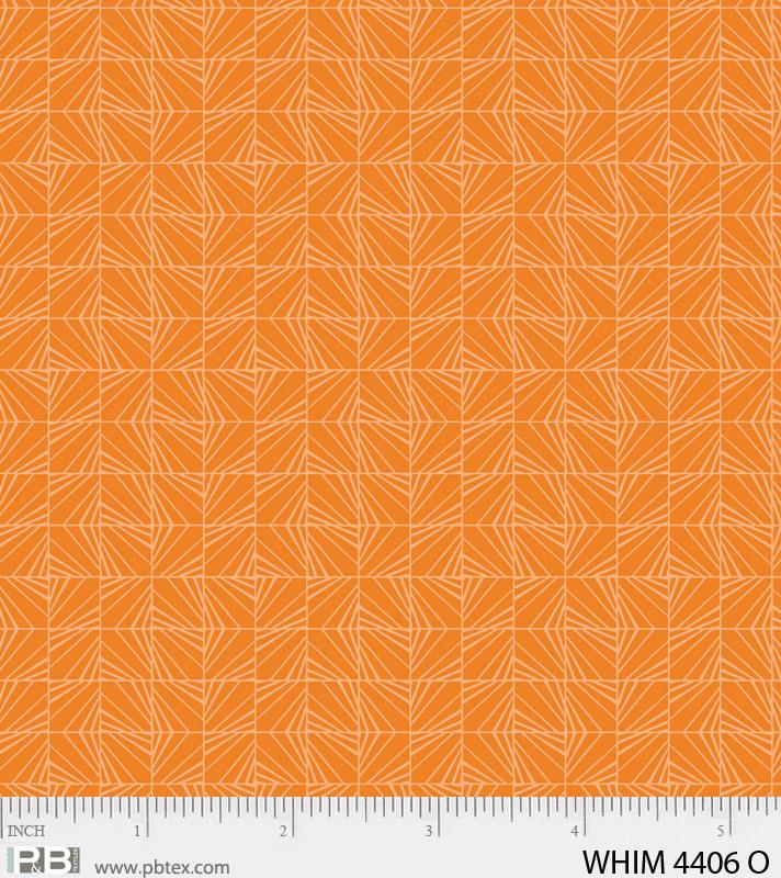 P And B Textiles Whimsy Facets Orange Fabric