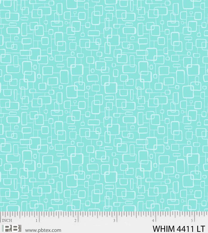 P And B Textiles Whimsy On The Quad Light Teal Fabric