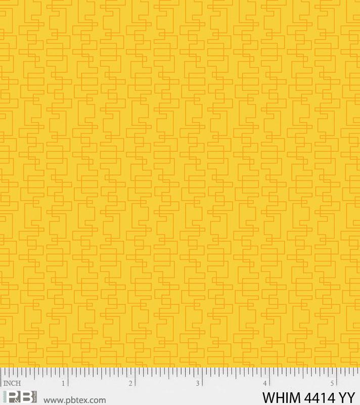 P & B Textiles Whimsy Pattern Transit Color Yellow WHIM04414YY