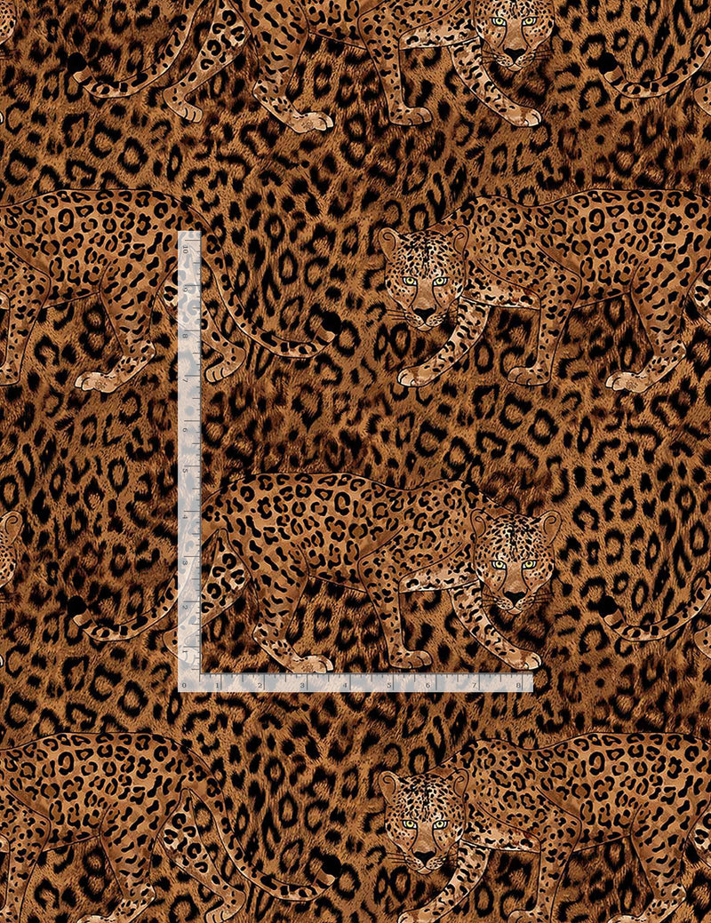 Timeless Treasures Wild Camo Leopard Fabric