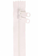 Handbag Zipper 30" Double Slide White
