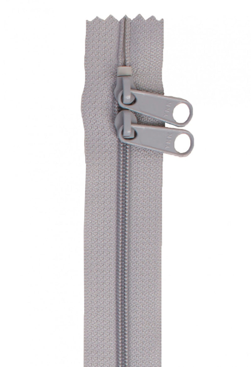 Handbag Zipper 30" Double Slide Pewter