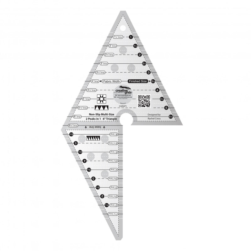 Creative Grids 2 Peaks in 1 Triangle Quilting Ruler