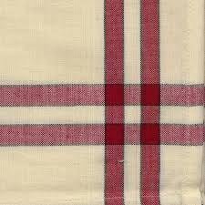 Dunroven House Tea Towel Cranberry/Cream with Black Stripe K360-CRN TTWL