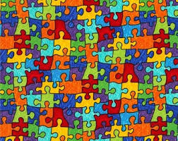 Windham Fabrics Autism Awareness Puzzle Pieces 19596