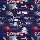 Fabric Traditions NFL Football New England Patriots Retro Cotton Print 14447-D