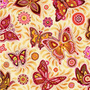 Oasis Fabrics Pannotia Butterfly Beige Fabric