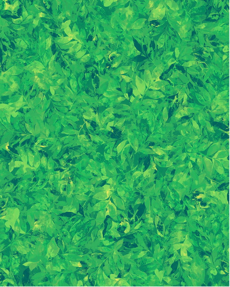 Oasis Fabrics Natures Palette Leaf Tonal Grass Fabric